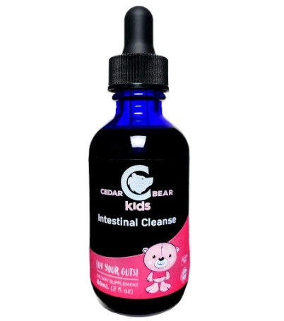 Cedar Bear Intestinal Cleanse for Kids – Gentle Herbal Detox, 2 fl oz